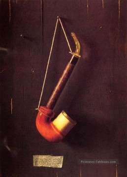 William Harnett œuvres - La pipe en écume irlandaise William Harnett